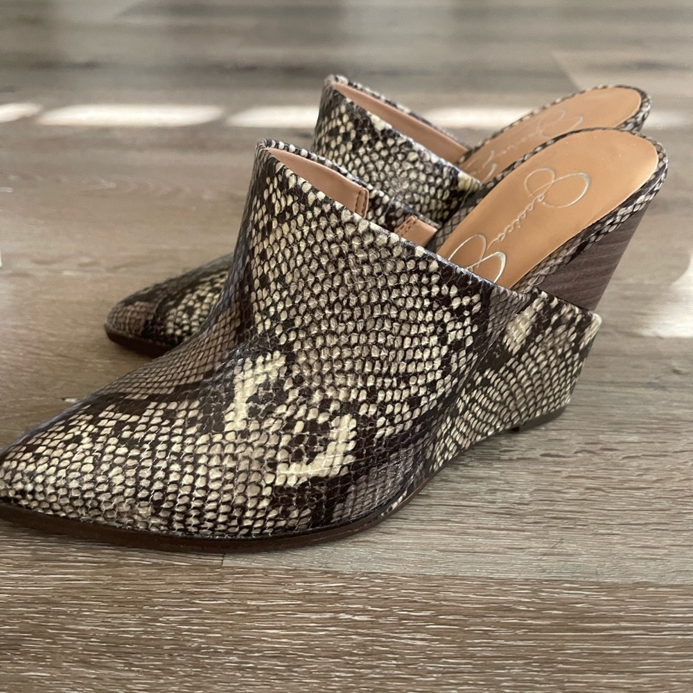 Jessica Simpson Snakeskin Wedges